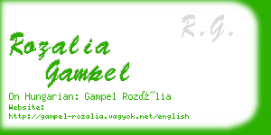 rozalia gampel business card